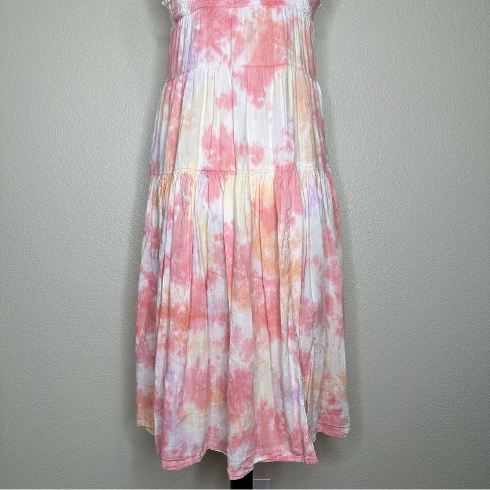 NWOT Old Navy Boho Tie Dye Tiered Summer Midi Dress, Sz Medium - Picture 8 of 11